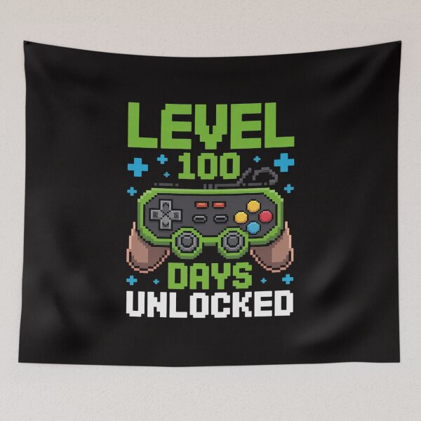 Item preview, Level 100 Days School Completed Gamer Video Game Kids designed and sold by banbopbii.