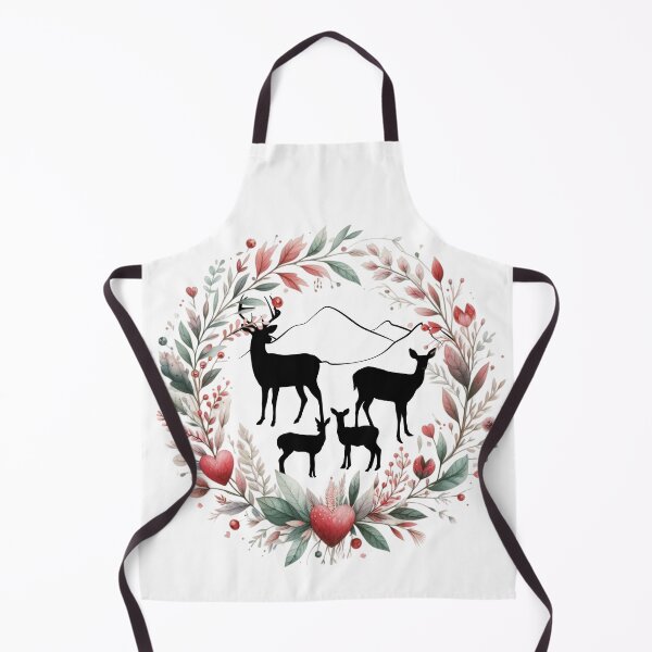 Item preview, Family of Deer in a Valentine wreath designed and sold by Rusty Pine.