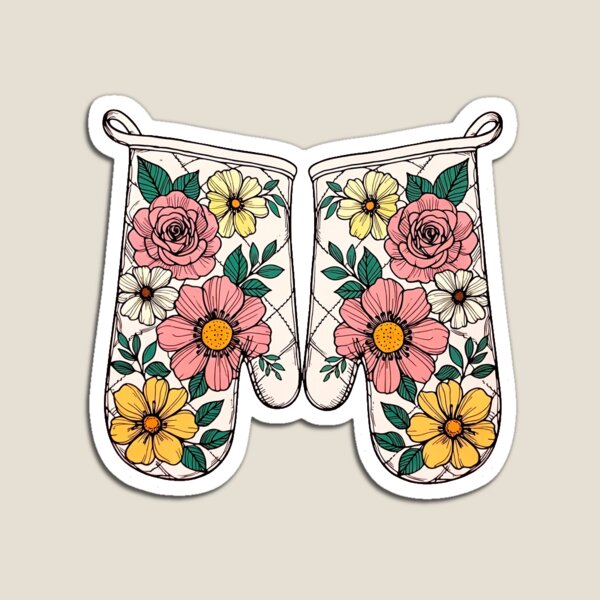 Item preview, Oven Mitts Flower Design Sticker designed and sold by StickersPort.