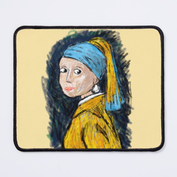 Item preview, Girl With A Pearl Earring in Crayon designed and sold by Kate Miller Illustrator.