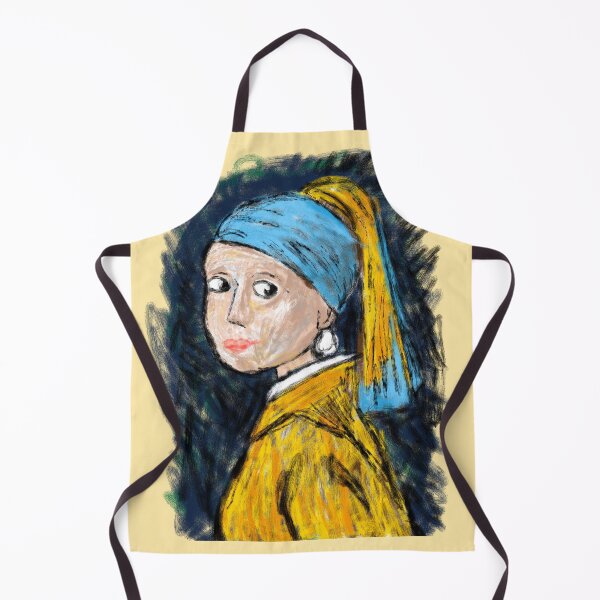 Item preview, Girl With A Pearl Earring in Crayon designed and sold by Kate Miller Illustrator.