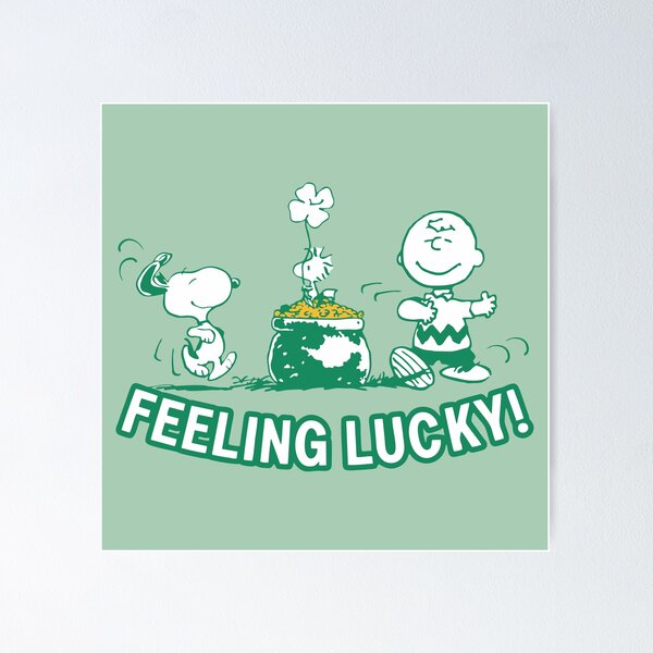 Item preview, feeling lucky quotes charlie snoopy woodstock designed and sold by jaqebistyrli.