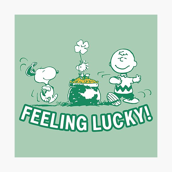 Item preview, feeling lucky quotes charlie snoopy woodstock designed and sold by jaqebistyrli.