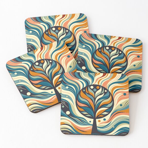 Item preview, Abstract Tree with Vibrant Swirling Colours designed and sold by InkSmithery.