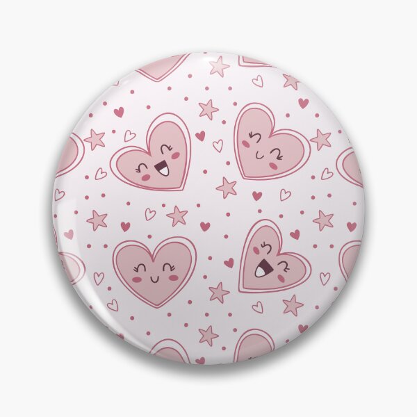 Item preview, Kawaii Candy-Pink Hearts Seamless Print designed and sold by Medlena.