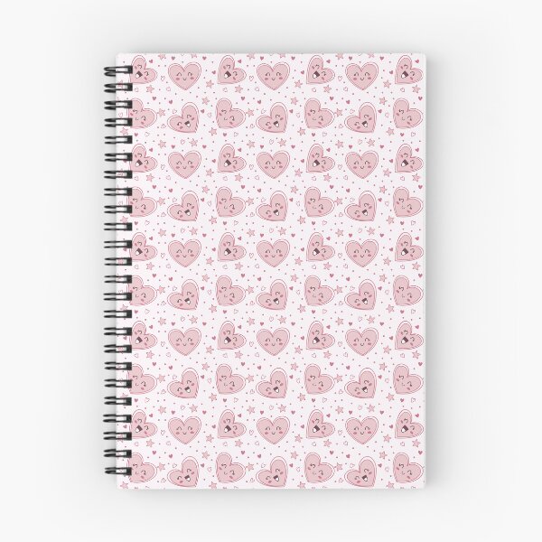 Item preview, Kawaii Candy-Pink Hearts Seamless Print designed and sold by Medlena.
