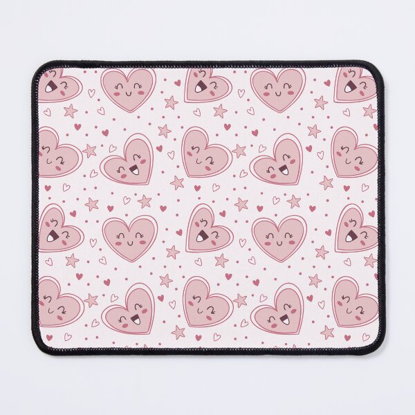 Item preview, Kawaii Candy-Pink Hearts Seamless Print designed and sold by Medlena.