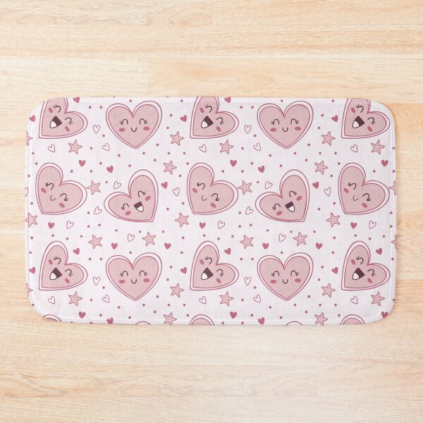 Item preview, Kawaii Candy-Pink Hearts Seamless Print designed and sold by Medlena.