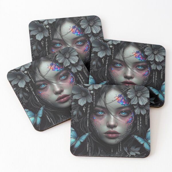 Item preview, Bioluminescent Bloom: Cracked Porcelain Dream designed and sold by Insomnia Art Designs.