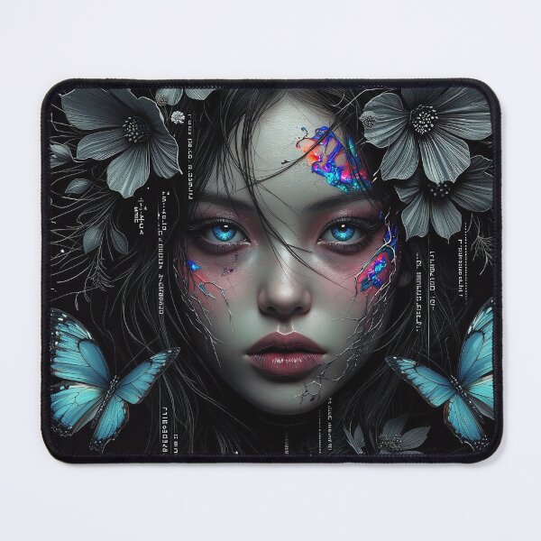 Item preview, Bioluminescent Bloom: Cracked Porcelain Dream designed and sold by Insomnia Art Designs.