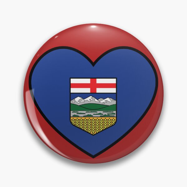 Item preview, Flag Heart - Alberta designed and sold by SpaceJunkLtd.