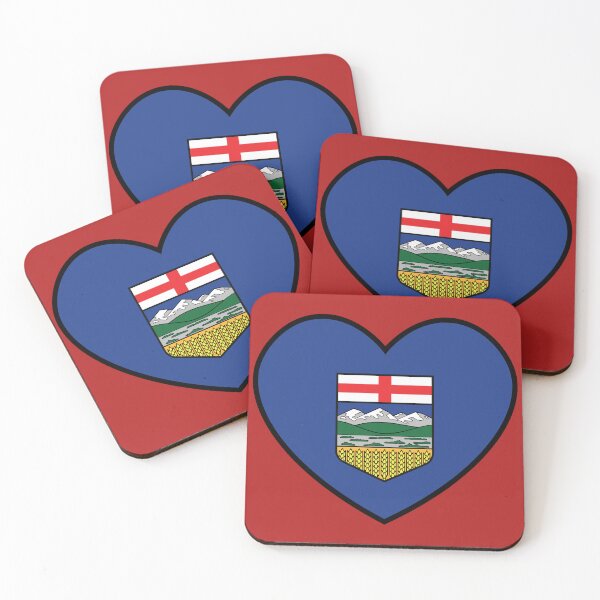 Item preview, Flag Heart - Alberta designed and sold by SpaceJunkLtd.