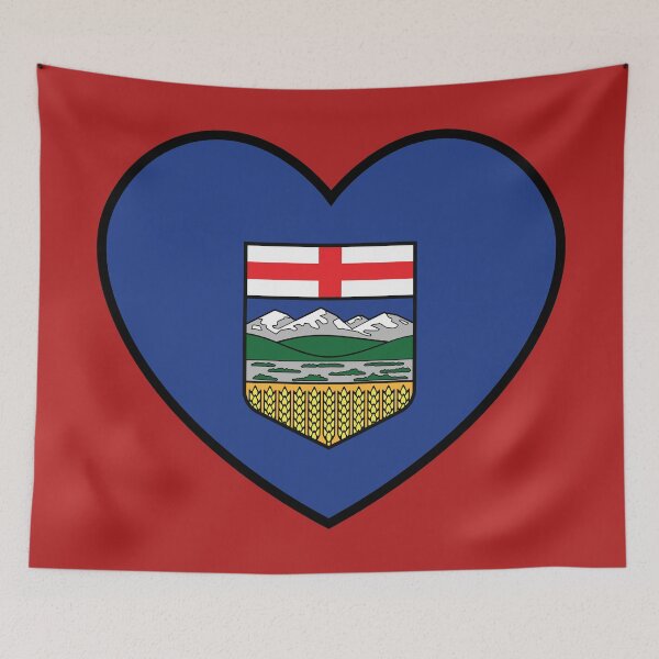 Item preview, Flag Heart - Alberta designed and sold by SpaceJunkLtd.