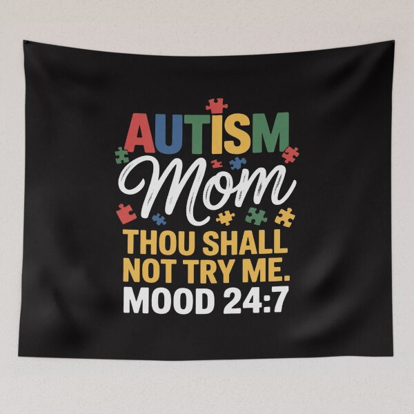 Item preview, Autism Mom Thou Shall Not Try Me - Autism Awareness Mom designed and sold by tlallimicrichi.