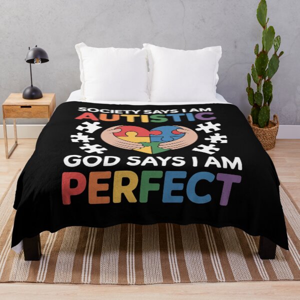 Item preview, God Says I Am Perfect - Autistic Puzzle Autism Awareness designed and sold by duolastgend.