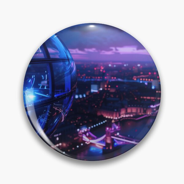 Item preview, London Neon Night – London Eye Panorama designed and sold by SkylineVistas Designs.