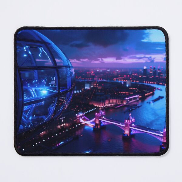 Item preview, London Neon Night – London Eye Panorama designed and sold by SkylineVistas Designs.