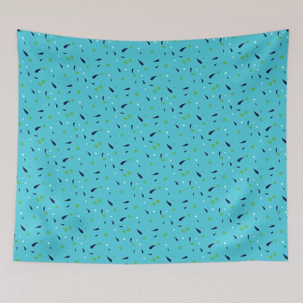 Item preview, Froggy Fish Pond Pattern with Bubbles and Lilypads designed and sold by StarsFrogEscape.