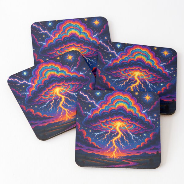 Item preview, Artistic view of a thunderstorms with lighting.  designed and sold by Nomad-Maynard.
