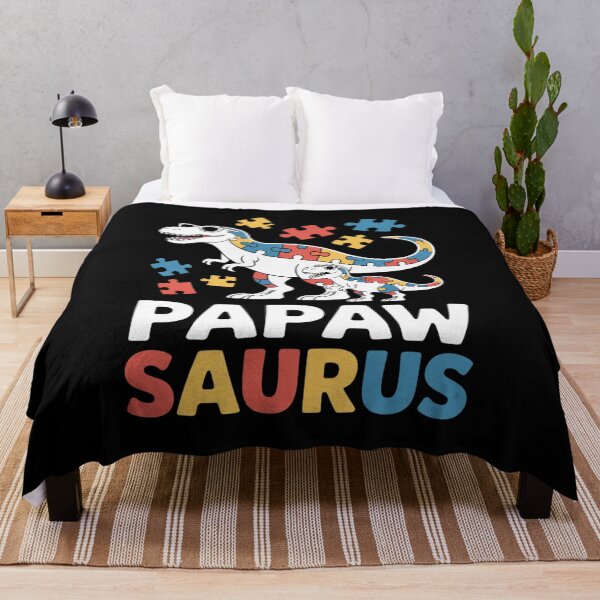 Item preview, Papaw Saurus Autism Awareness Autistic Dinosaur Family designed and sold by duolastgend.