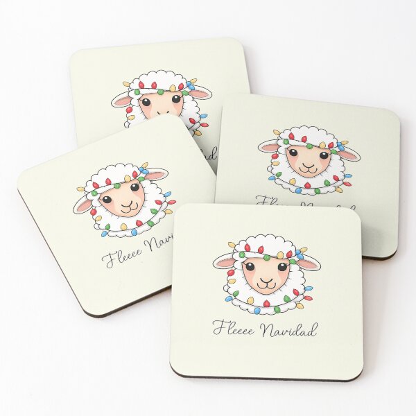 Item preview, Sheep with Christmas lights around it designed and sold by LuloCreative.