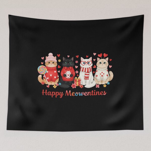 Item preview, Happy Meowentines Lovely Cats Valentine Soft Pastel Art designed and sold by Aqouiatiqe.