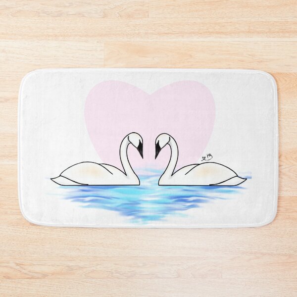 Item preview, Swans with a Heart in the background designed and sold by HBOriginalsArt.