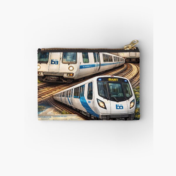 Item preview, BART Trains Crossing the Bay illustrated poster designed and sold by PIXEL POP DESIGNS - Beyond the Norm!.