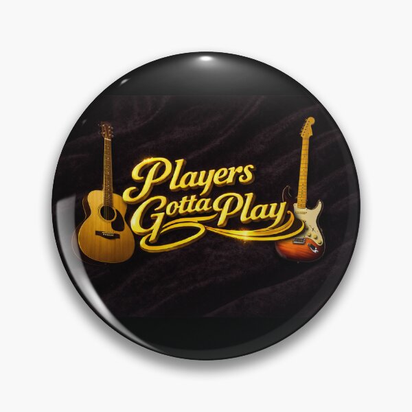 Item preview, Players Gotta Play – Gold Guitar Design on Black Velvet designed and sold by MySheetMusicArt.