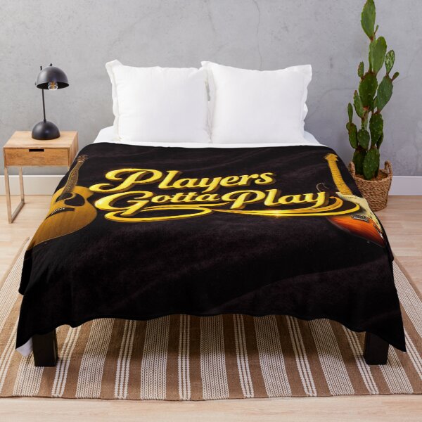 Item preview, Players Gotta Play – Gold Guitar Design on Black Velvet designed and sold by MySheetMusicArt.