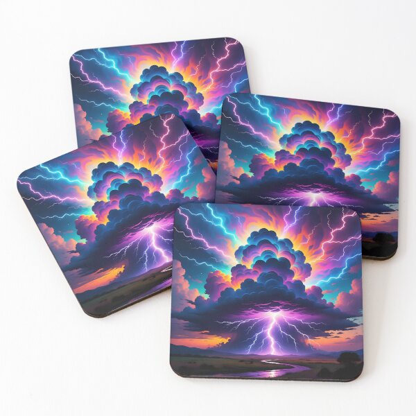 Item preview, Artistic view of a thunderstorms with lighting.  designed and sold by Nomad-Maynard.