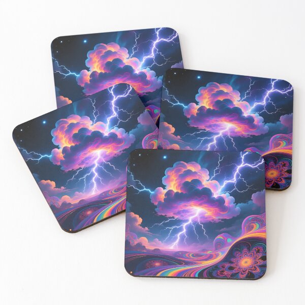 Item preview, Artistic view of a thunderstorms with lighting.  designed and sold by Nomad-Maynard.