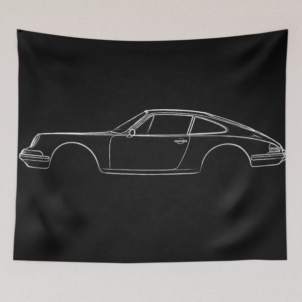 Item preview, Porsche 911 Inspired Minimalist Silhouette Abstract Line Art  designed and sold by Geo.