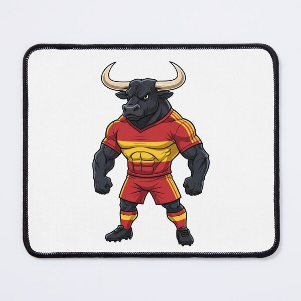 Item preview, Powerful Spanish Bull Football Mascot 2026 designed and sold by ArtByKatti.
