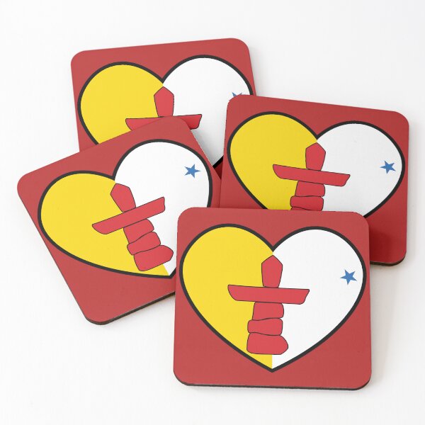 Item preview, Flag Heart - Nunavut designed and sold by SpaceJunkLtd.