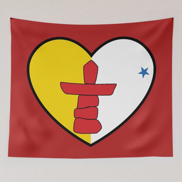 Item preview, Flag Heart - Nunavut designed and sold by SpaceJunkLtd.