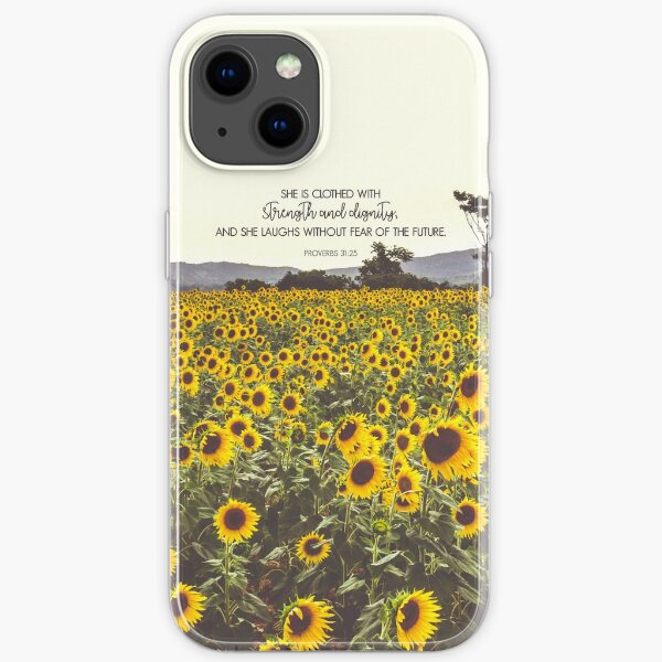Proverbs and Sunflowers iPhone Soft Case