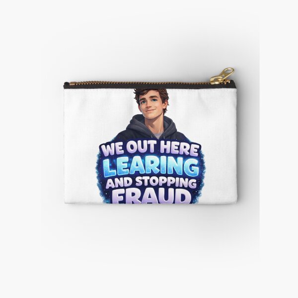 Item preview, WE OUT HERE LEARING & STOPPING FRAUD — Icy Bubble Letter Meme designed and sold by The Freedom Forge.