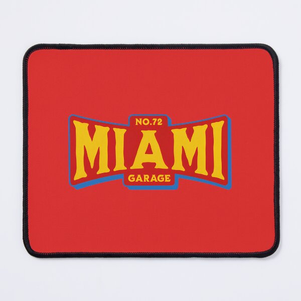 Item preview, NO.72 MIAMI Garage Vintage Retro Design – Red, Blue & Yellow designed and sold by Axivra.