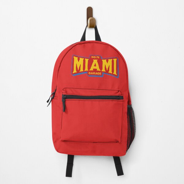 Item preview, NO.72 MIAMI Garage Vintage Retro Design – Red, Blue & Yellow designed and sold by Axivra.