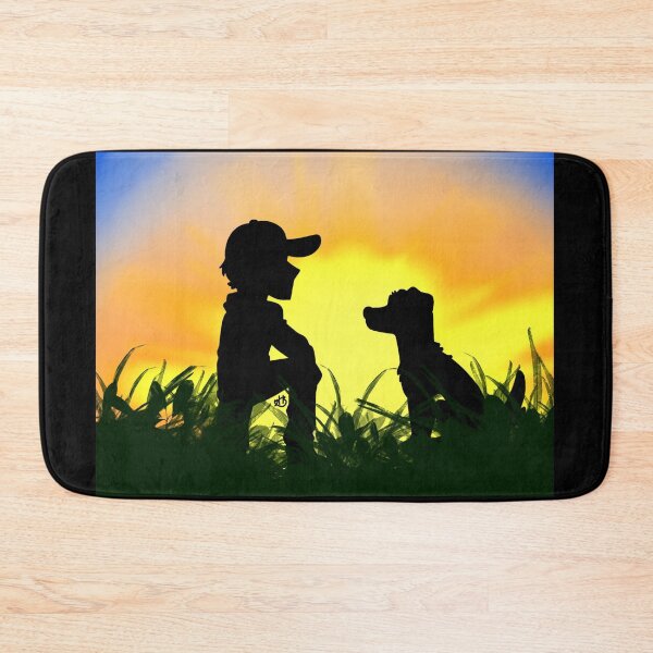 Item preview, Man and Dog Silhouette designed and sold by HBOriginalsArt.