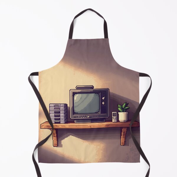Item preview, Cozy Pixel Art CRT Shelf With Retro Games designed and sold by ThePixelArchive.