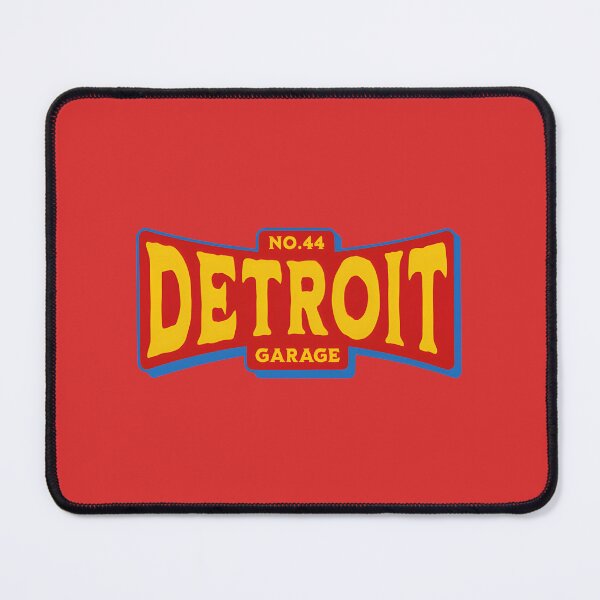 Item preview, NO.44 DETROIT Garage Vintage Retro Design – Red, Blue & Yellow designed and sold by Axivra.