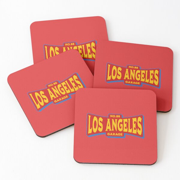 Item preview, NO.88 LOS ANGELES Garage Vintage Retro Design – Red, Blue & Yellow designed and sold by Axivra.