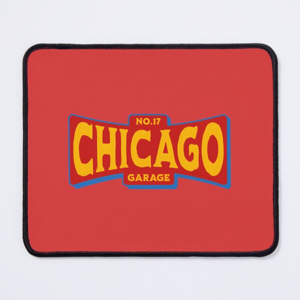 Item preview, NO.17 CHICAGO Garage Vintage Retro Design – Red, Blue & Yellow designed and sold by Axivra.