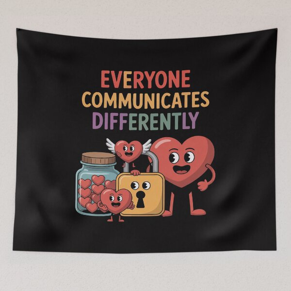 Item preview, Everyone Communicates Differently Valentine's SPED Teachers designed and sold by teltvitossuilea.