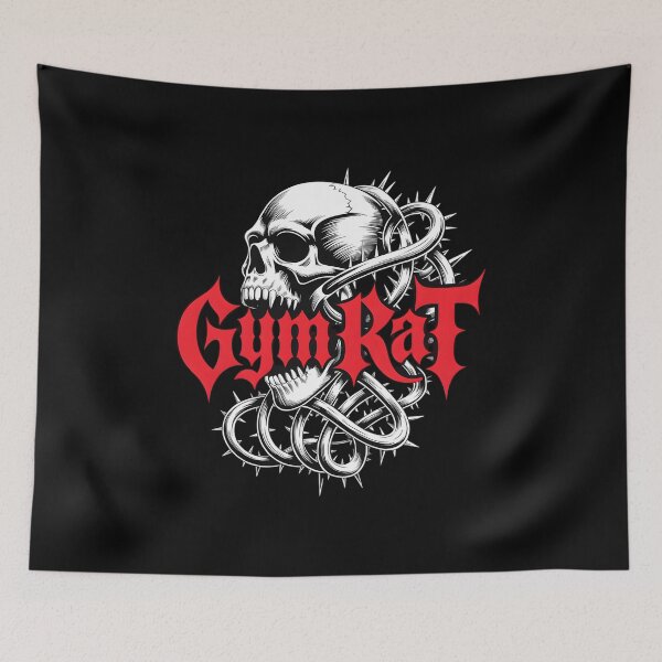 Item preview, Gym Rat - Hardcore Skull with Thorns Bodybuilding Art designed and sold by Iron Skull.