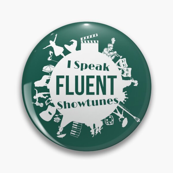 Item preview, I Speak Fluent Showtunes - White/Dark Turquoise designed and sold by Flit & Co..