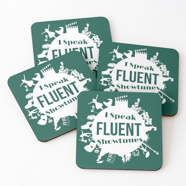 Item preview, I Speak Fluent Showtunes - White/Dark Turquoise designed and sold by Flit & Co..