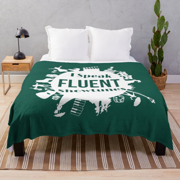 Item preview, I Speak Fluent Showtunes - White/Dark Turquoise designed and sold by Flit & Co..
